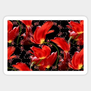 Tulips in the Wind & Hornet / Swiss Artwork Photography Sticker